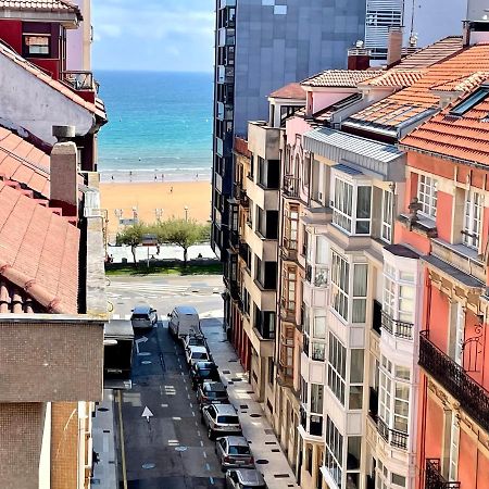 Atico Marques Vistas Al Mar - Garaje Opcional Apartment Gijon Bagian luar foto
